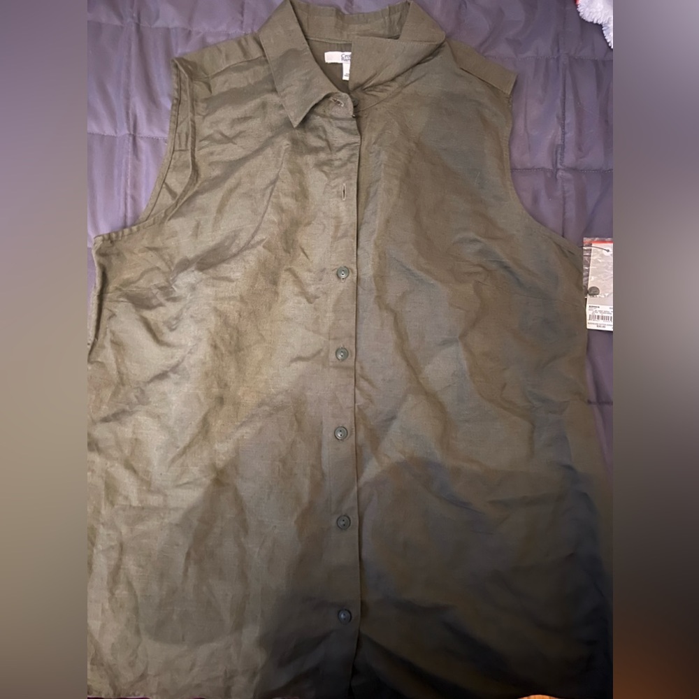 Army Green Croft and Barrow Tank Top